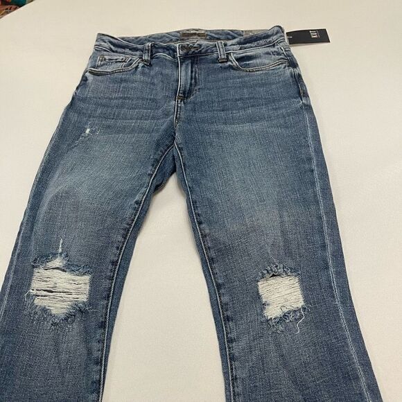 NWT Kut From The Kloth Destroyed Reese Ankle Straight Leg Denim Jeans Size 2 New - Picture 2 of 10